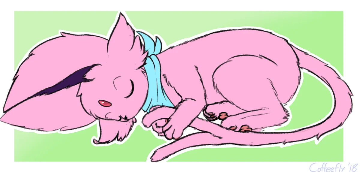 little espeon sleeping.